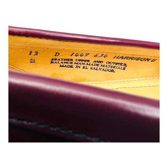Bass  Men's Leather Harrison II Tasseled Loafers Burgundy Size 13D NWOB - Picture 9 of 9